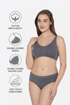 Wacoal Single Layered Non-Wired Full Coverage T-Shirt Bra - Dark Grey — thumbnail 8